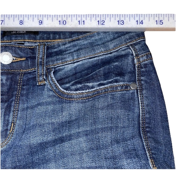 Judy Blue JB8281MD Mid Rise Skinny Jeans Boyfriend Womens 7/28 Dark Wash Stretch - Picture 4 of 10